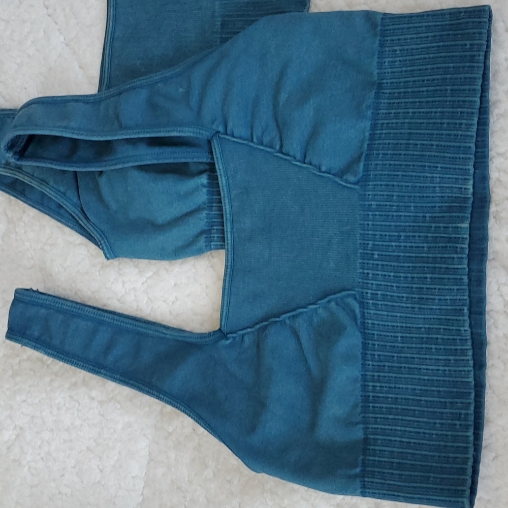 Free People Good Karma Square Neck Bra Washed Bluegrass - Picture 4 of 13